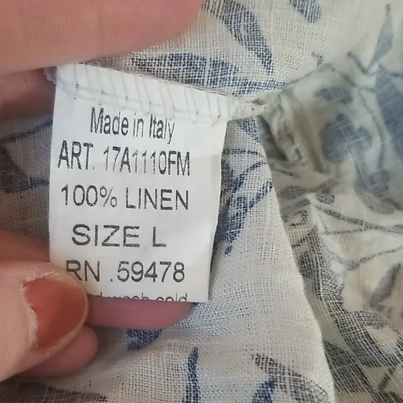 Elegant Blue Floral Long Sleeve Dress - Picture 5 of 6